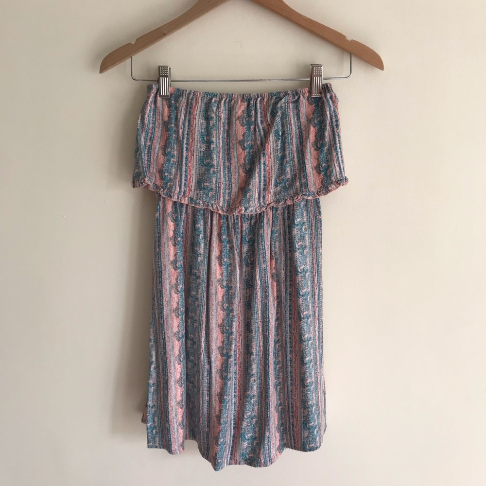 Printed Strapless Ruffle Sundress - Picture 2 of 5